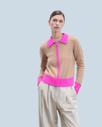 CAMEL / DJV / QTY : 1 / Pull Gilet - Camel