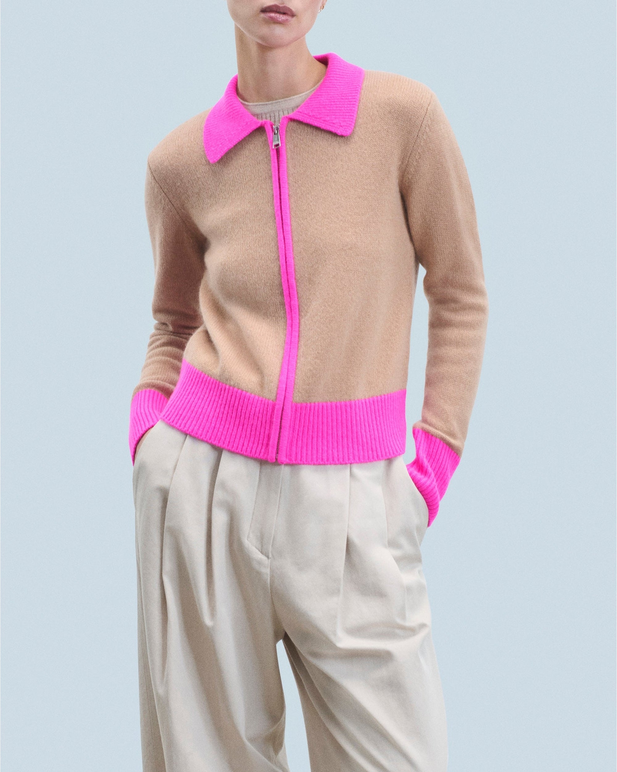 Gilet en cachemire - Camel