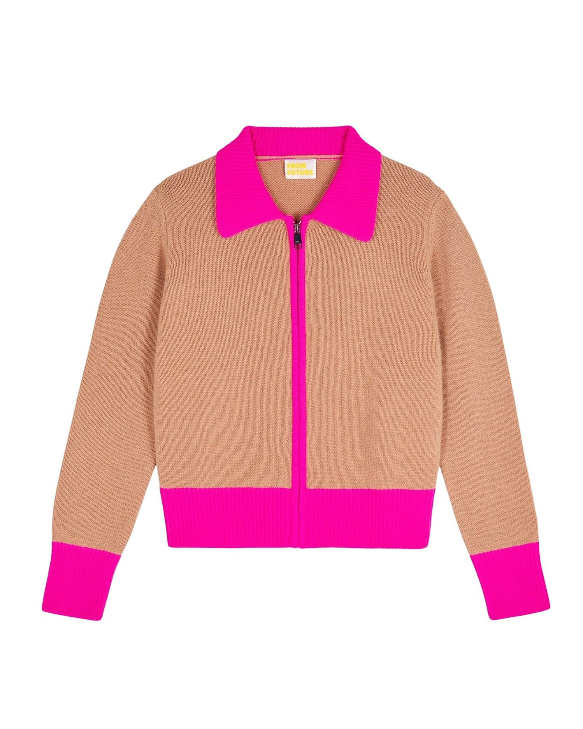 CAMEL / DJV / QTY : 1 / Pull Gilet - Camel