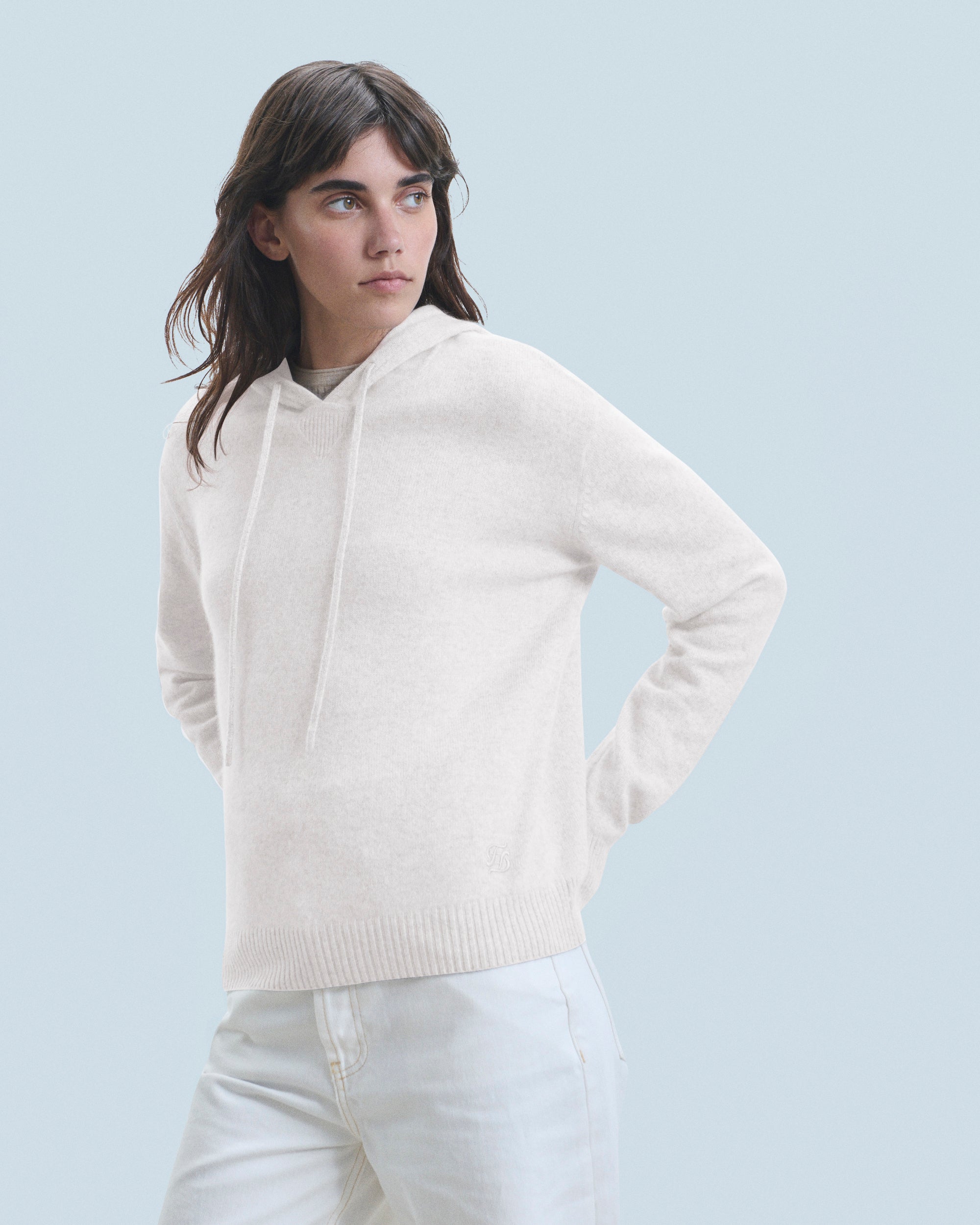 GRIS CHINE CLAIR / NEW / QTY : 2 / Pull Hoodie - Gris Chine Clair
