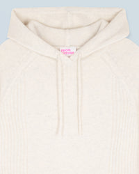 Hoodie en cachemire - Ecru Chiné
