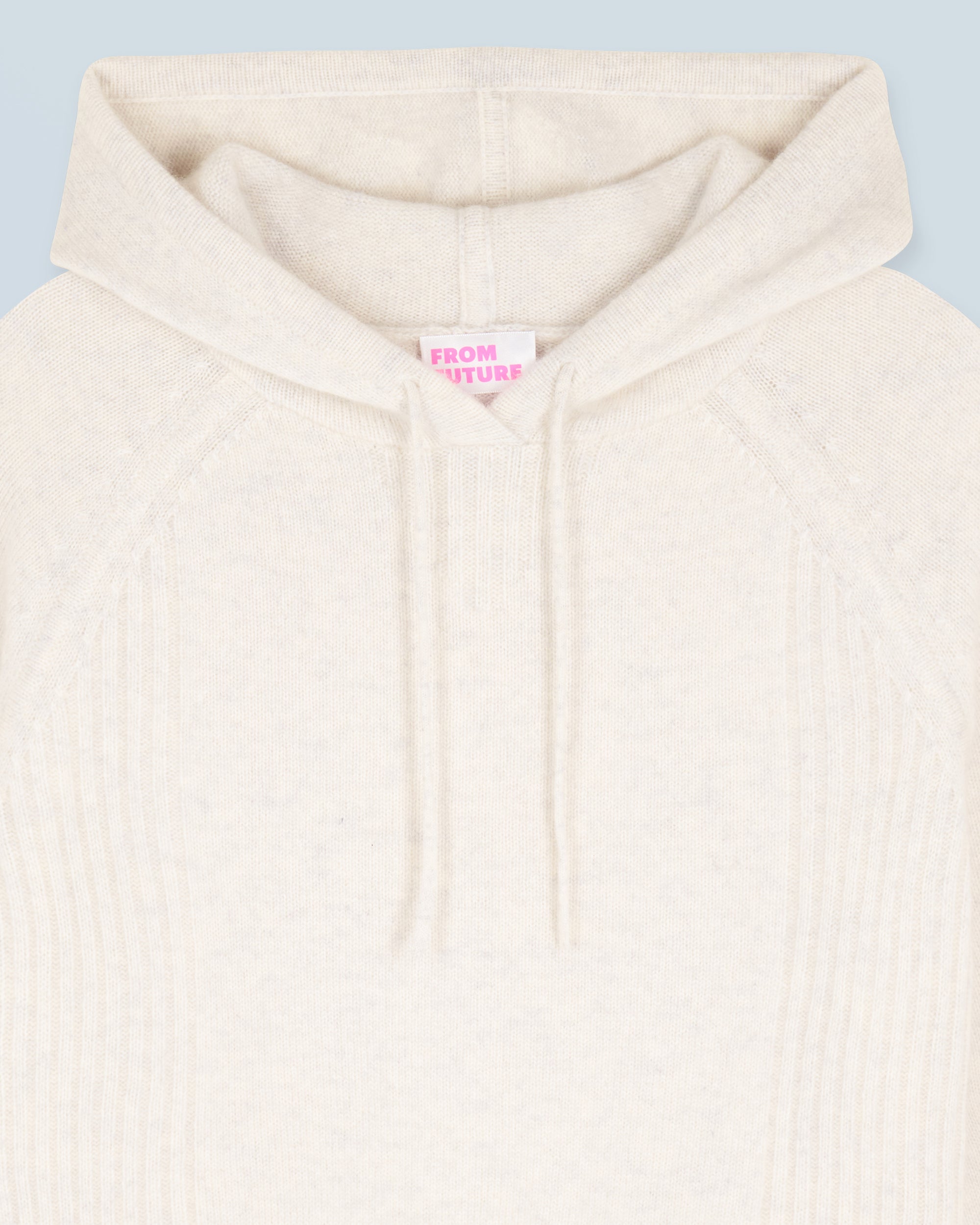 Hoodie en cachemire - Ecru Chiné