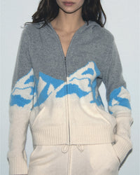 Hoodie Montagne en cachemire - Ecru