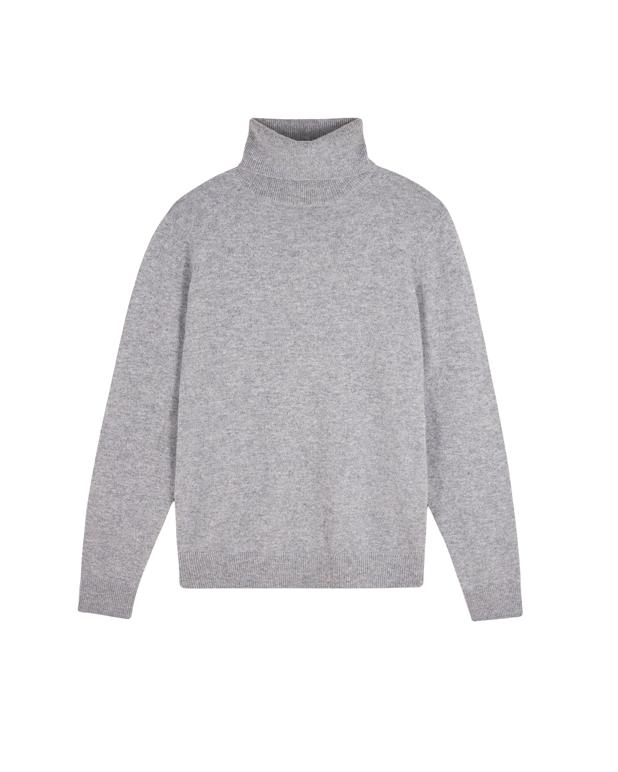 Pull col roulé en cachemire - Gris Chiné Foncé