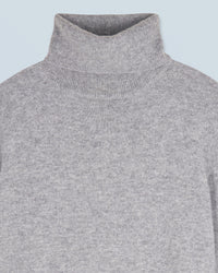 Pull col roulé en cachemire - Gris Chiné Foncé