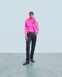 UTOPIC PINK / NEW / QTY : 0 / Pull Col Roule Basique - Utopic Pink