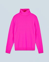 UTOPIC PINK / NEW / QTY : 0 / Pull Col Roule Basique - Utopic Pink