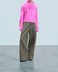 Pull col roulé en cachemire - Pink Mouline