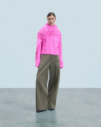 PINK MOULINE / DJV / QTY : 7 / Pull Col Roulé - Pink Mouline