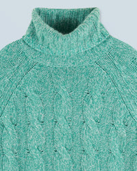 GREEN MOULINE / DJV / QTY : 9 / Pull Col Roulé - Green Mouline