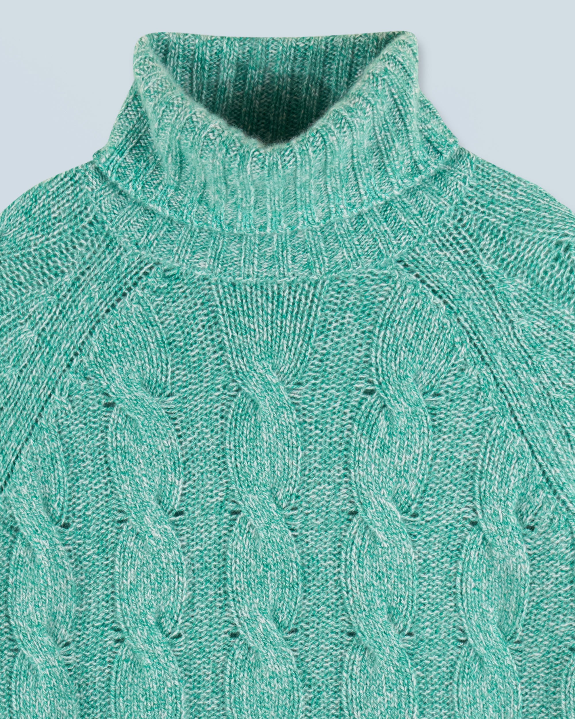 GREEN MOULINE / DJV / QTY : 9 / Pull Col Roulé - Green Mouline