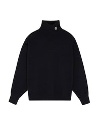 Pull col roulé en cachemire - Noir
