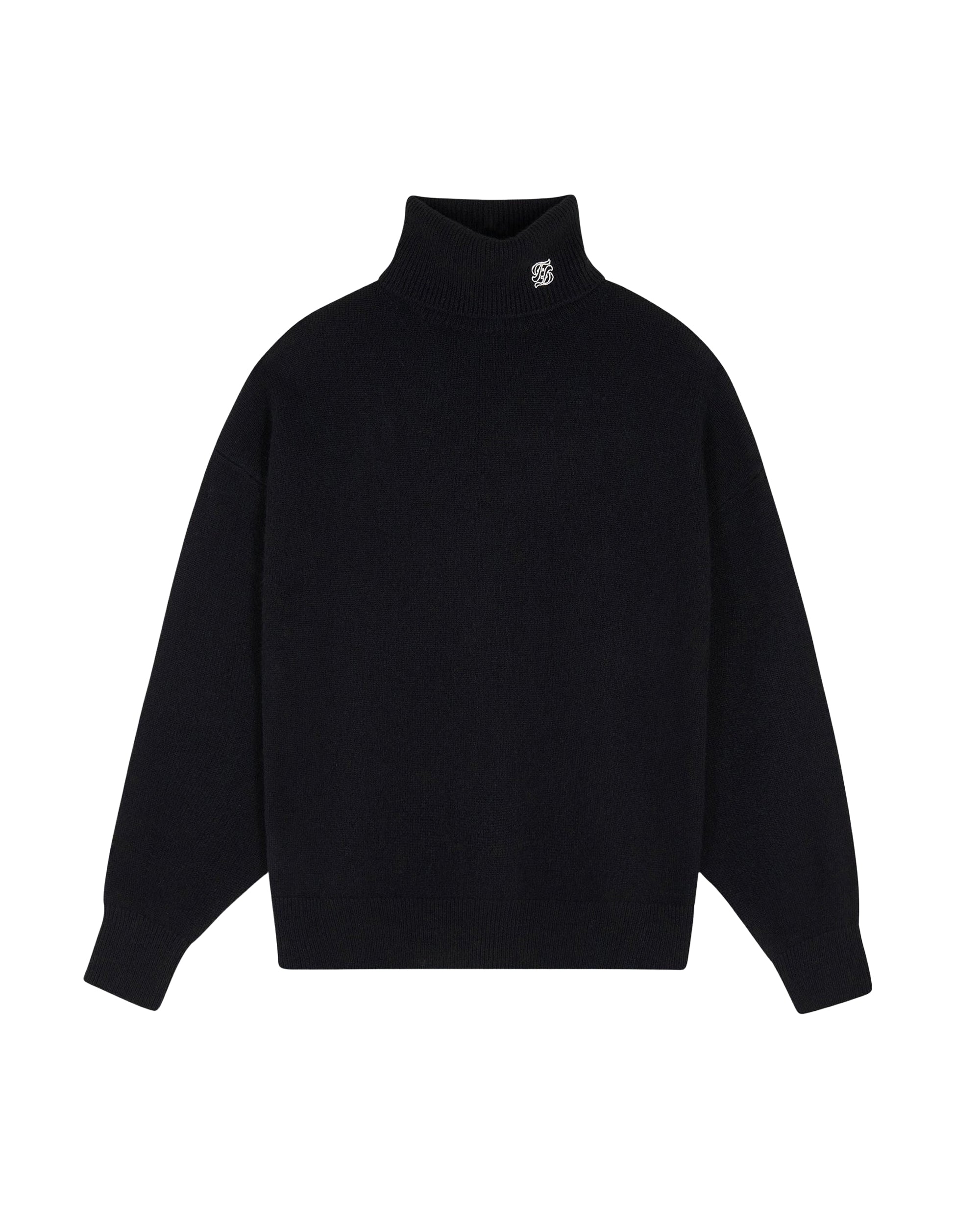 Pull col roulé en cachemire - Noir