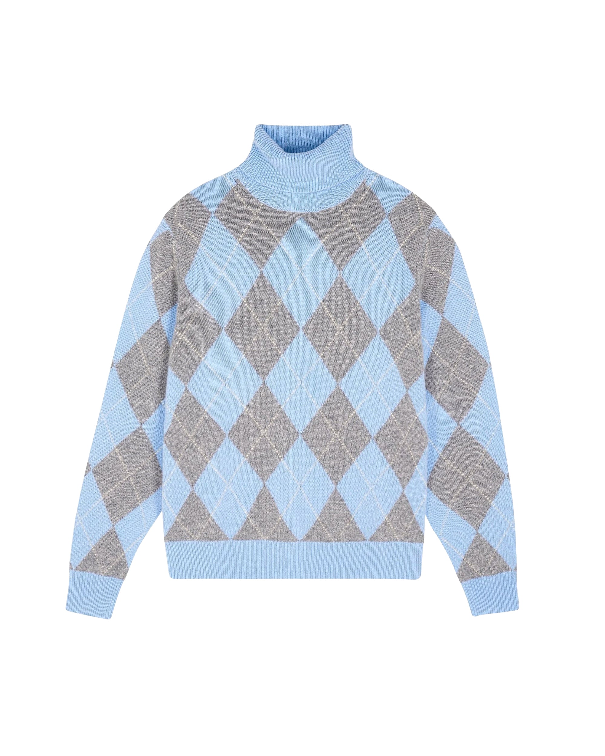 Pull col roulé en cachemire - Baby Blue