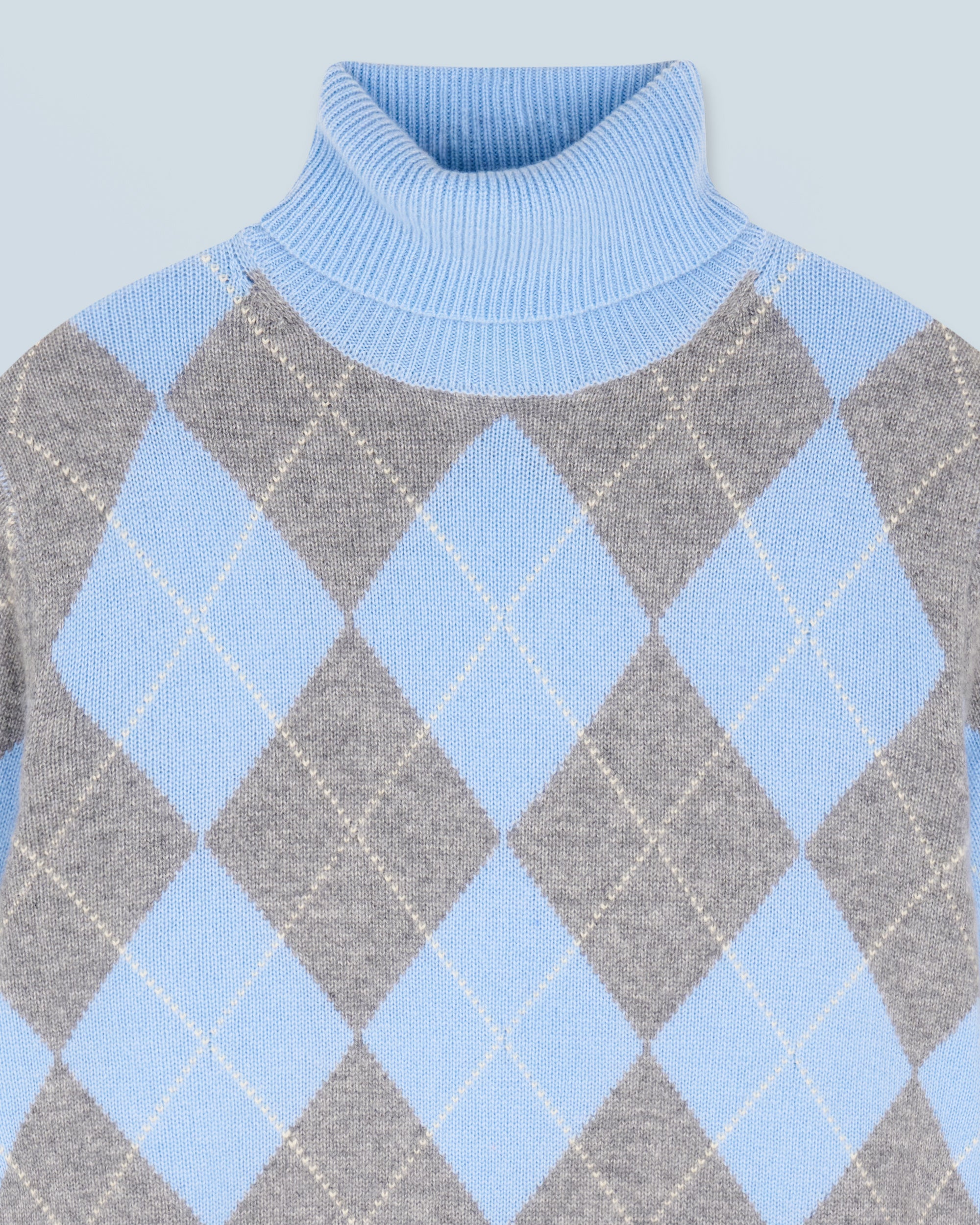 Pull col roulé en cachemire - Baby Blue