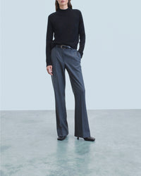 Cashmere stand-up collar jumper - Black