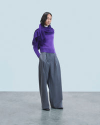 POP PURPLE / NEW / QTY : 10 / Pull Col Montant Léger - Pop Purple