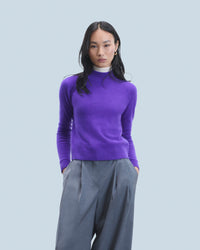 POP PURPLE / NEW / QTY : 10 / Pull Col Montant Léger - Pop Purple