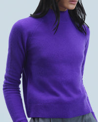 Pull à col montant en cachemire - Pop Purple