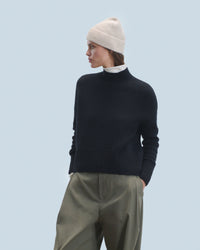 NOIR / NEW / QTY : 32 / Pull Col Montant Oversize - Noir