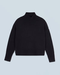 NOIR / NEW / QTY : 32 / Pull Col Montant Oversize - Noir