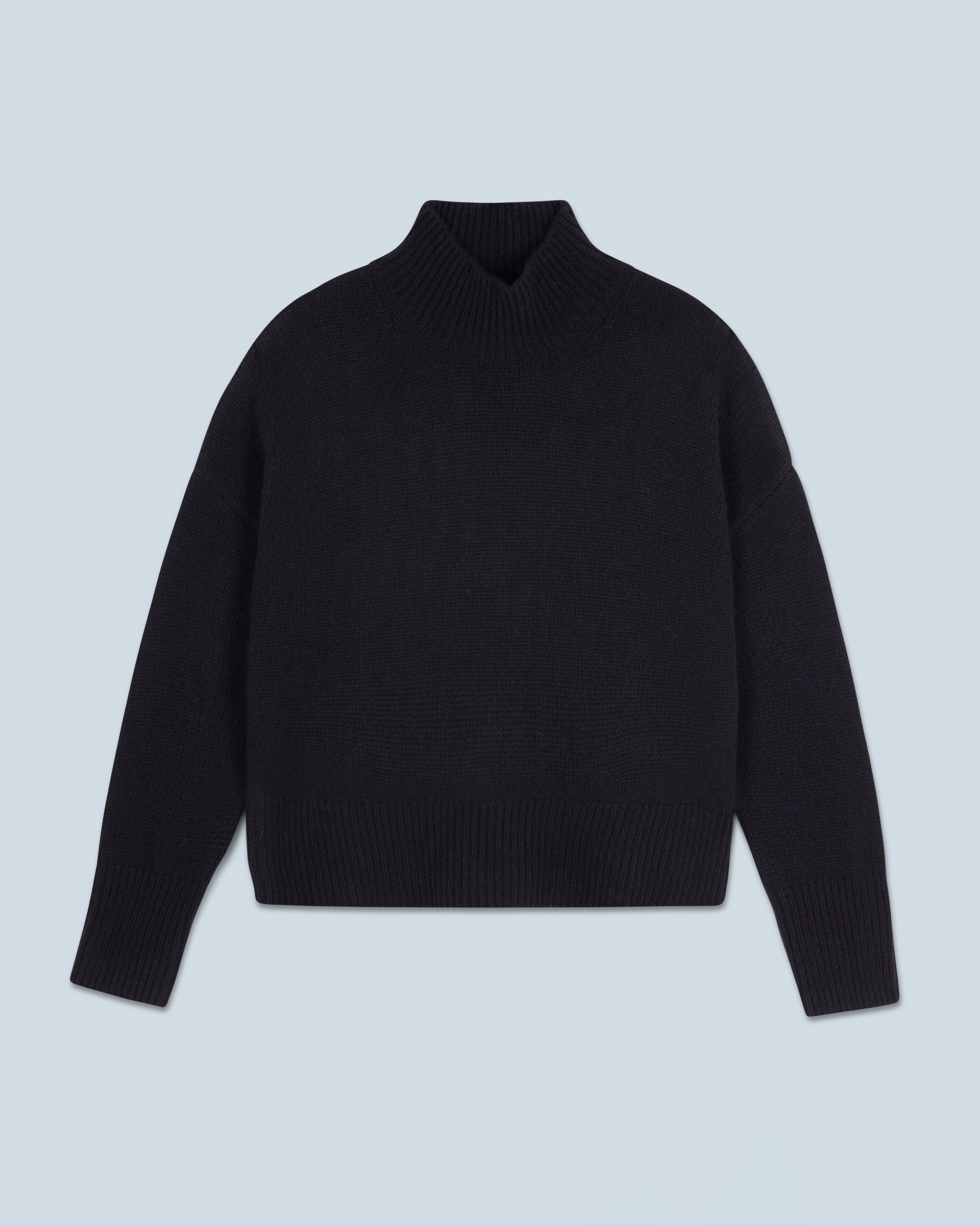 NOIR / NEW / QTY : 32 / Pull Col Montant Oversize - Noir