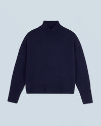NAVY / NEW / QTY : 15 / Pull Col Montant Oversize - Navy