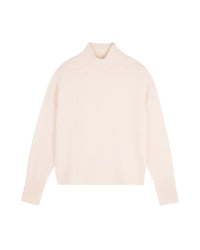 Pull oversize à col montant en cachemire - Ecru