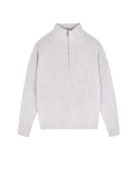 Pull à col camionneur en cachemire - Gris Chiné Clair