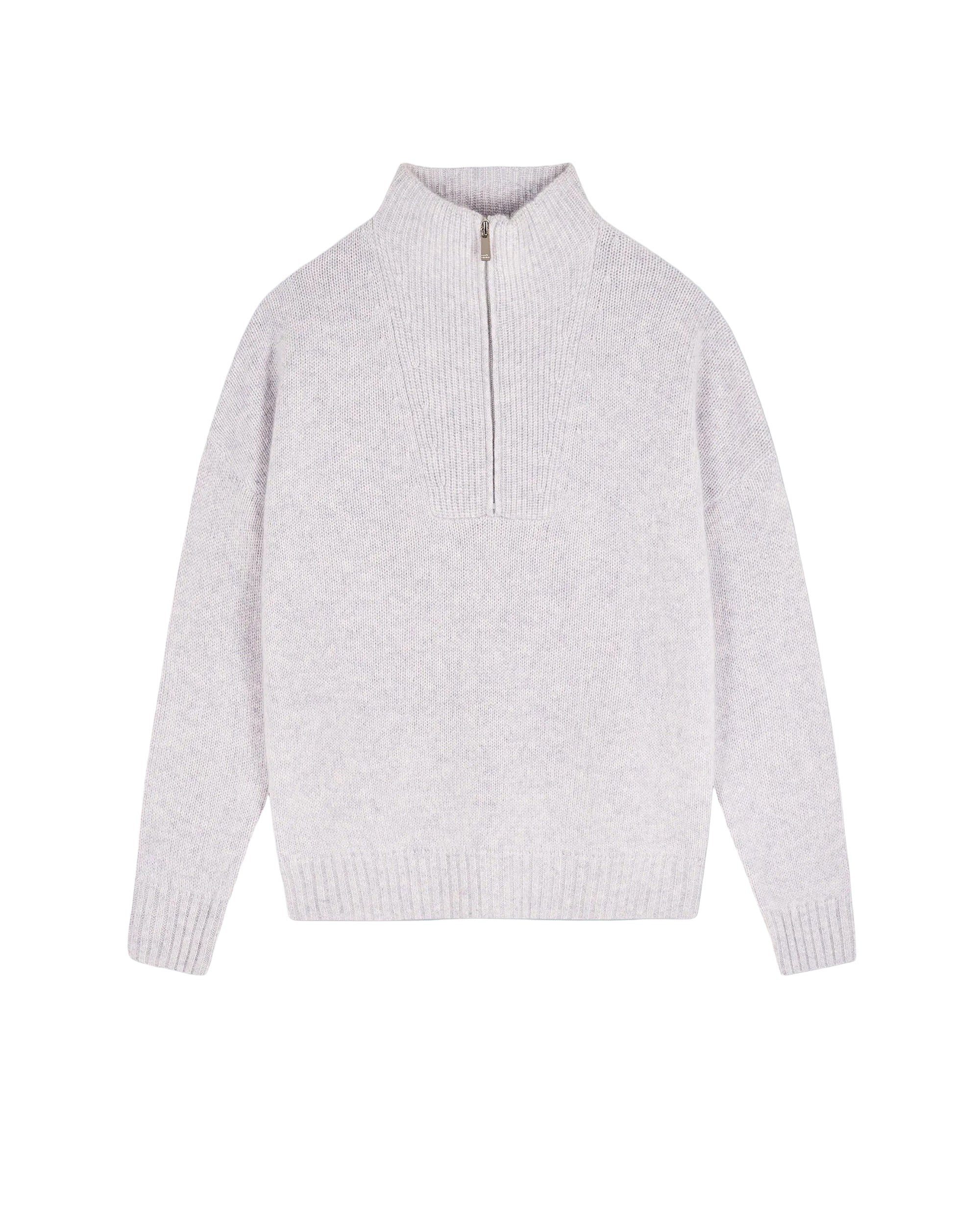 Pull à col camionneur en cachemire - Gris Chiné Clair