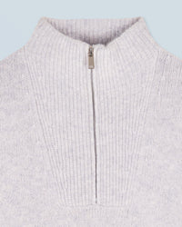Pull à col camionneur en cachemire - Gris Chiné Clair