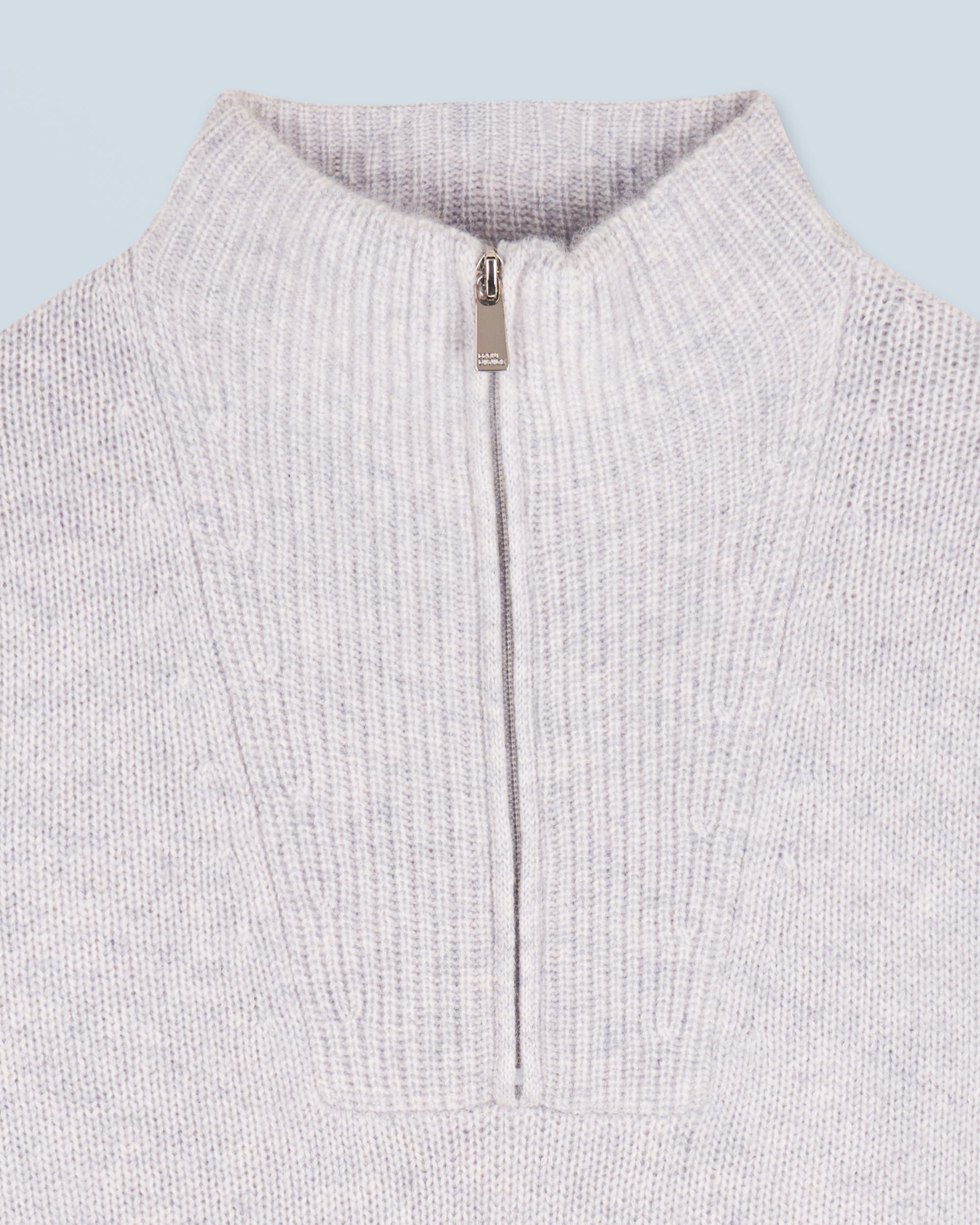 GRIS CHINE CLAIR / NEW / QTY : 50 / Pull Col Camionneur Epais - Gris Chine Clair