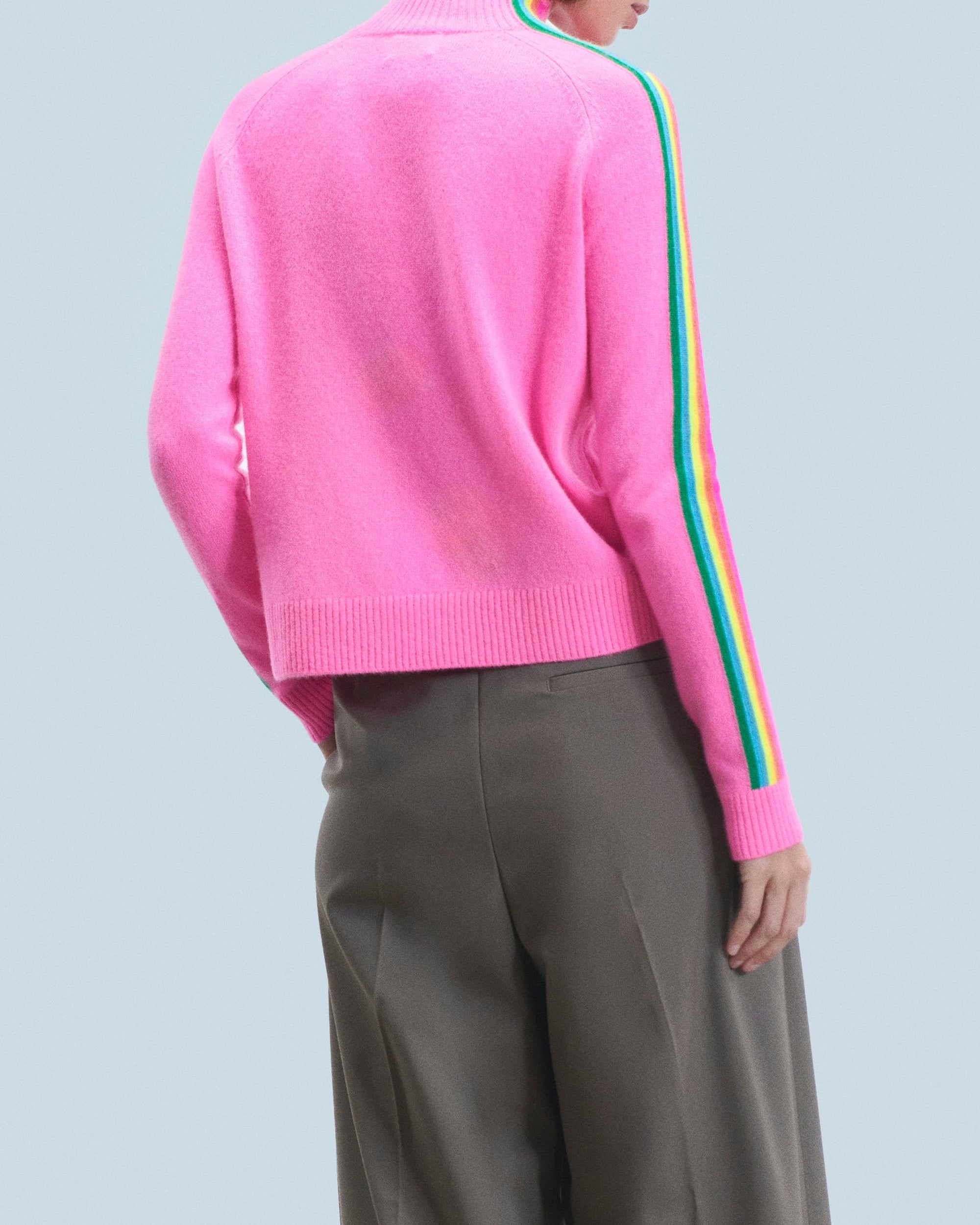 Pull à col montant en cachemire - Dreamy Pink