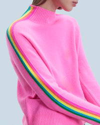 Pull à col montant en cachemire - Dreamy Pink