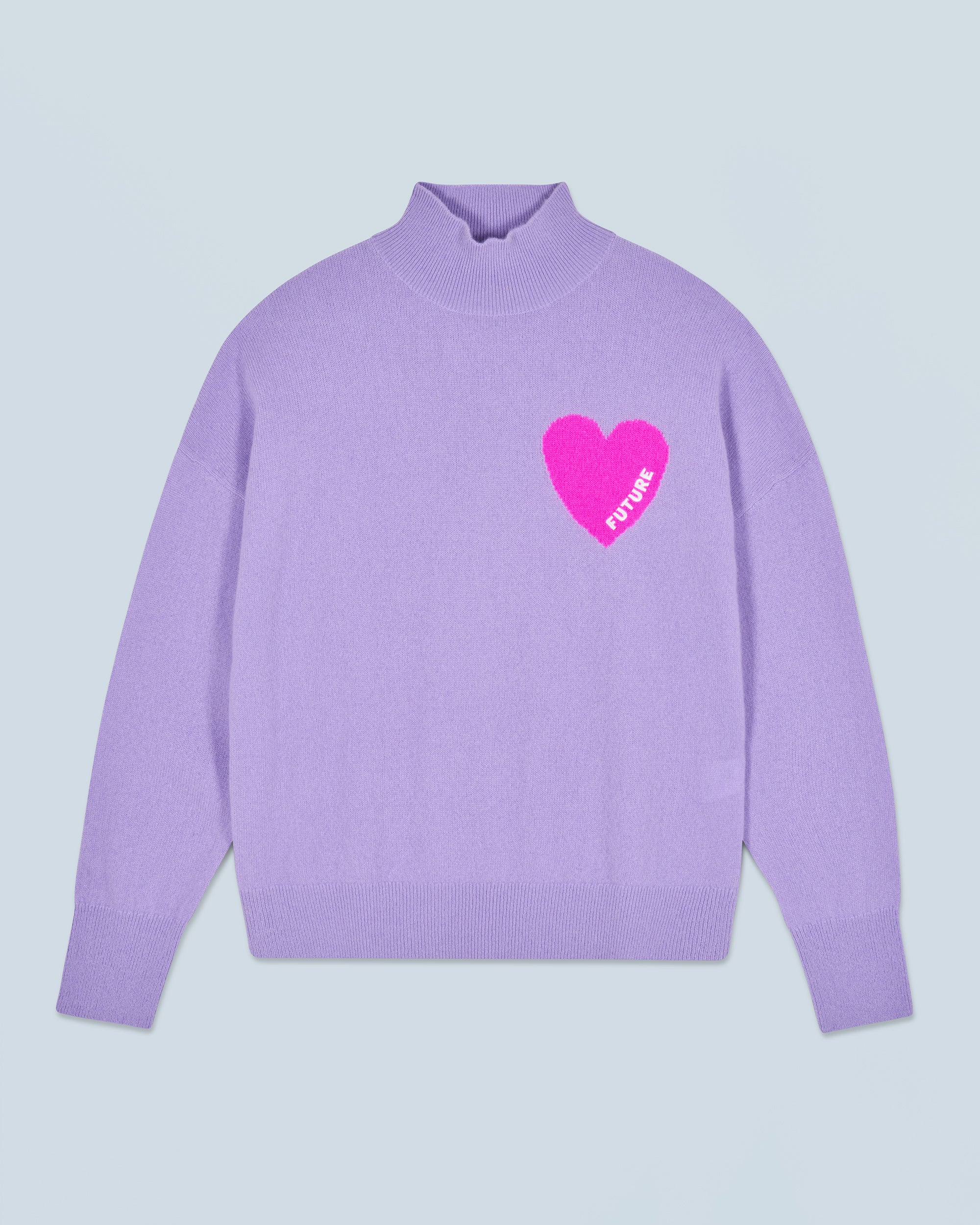 MAGIC LILAC / NEW / QTY : 79 / Pull Col Montant Coeur Léger - Magic Lilac