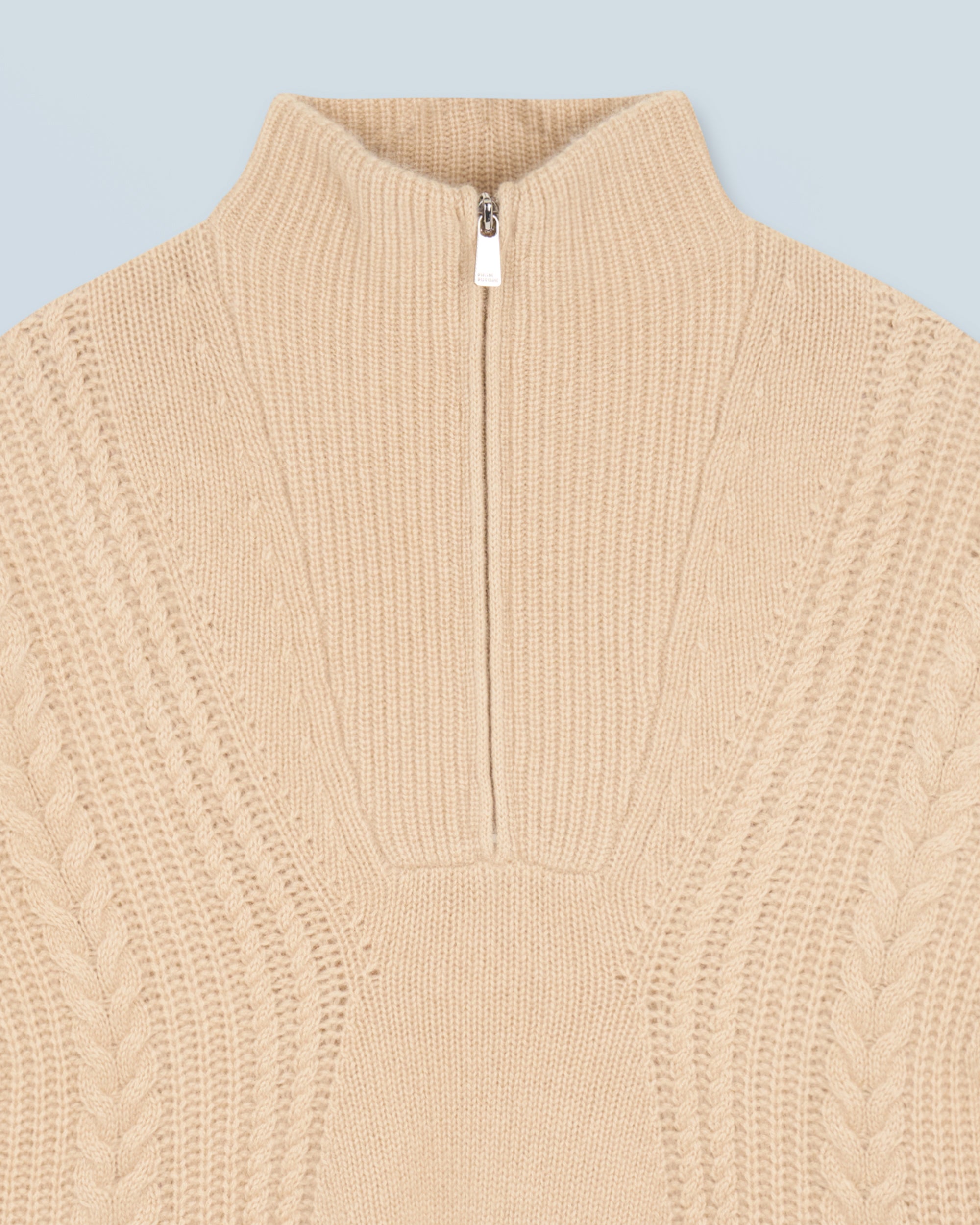 BEIGE / NEW / QTY : 8 / Pull Col Camionneur Torsades - Beige