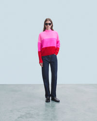 BRIGHT RED / NEW / QTY : 33 / Pull Col Montant - Bright Red