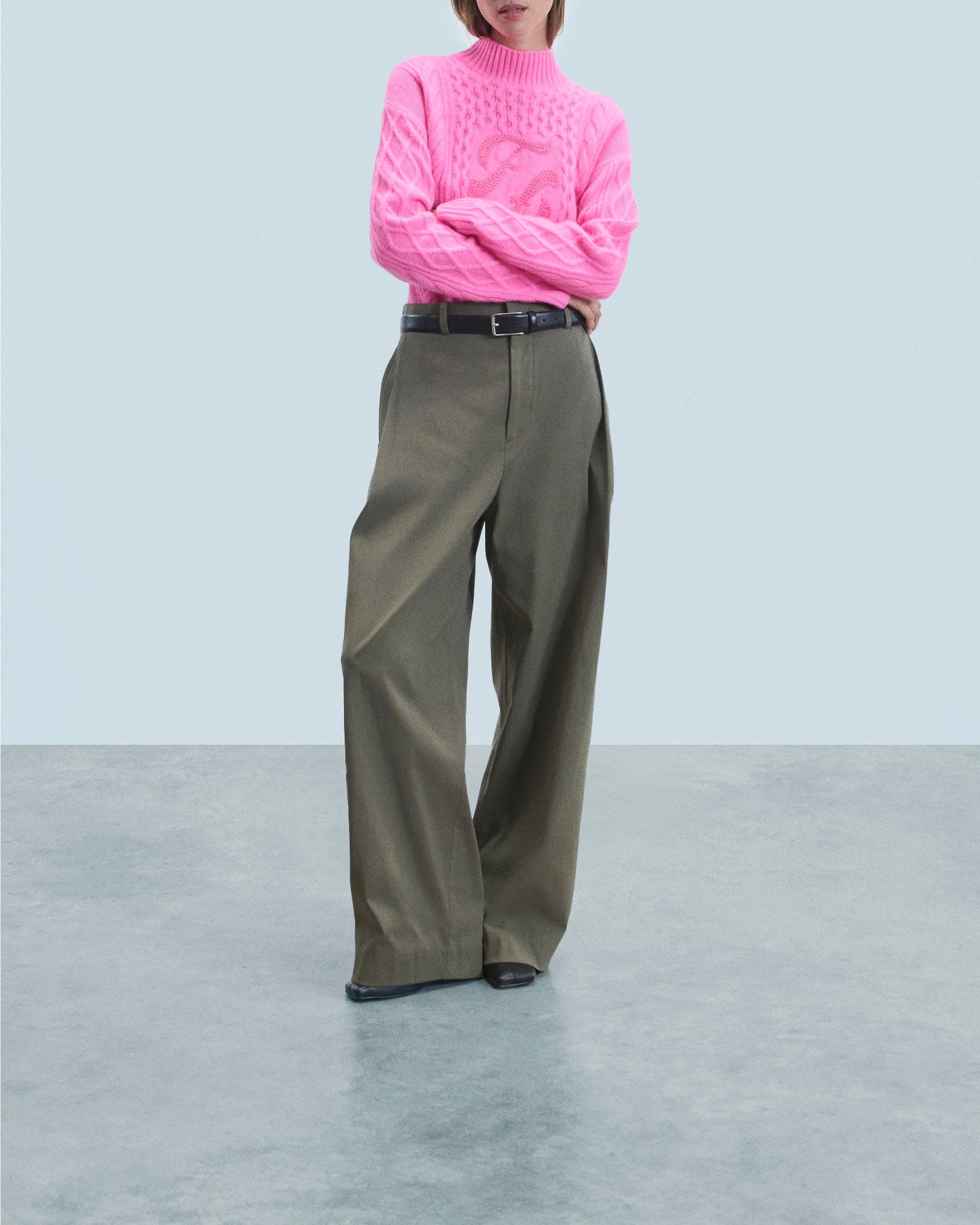Pull col montant en cachemire - Dreamy Pink