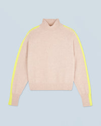 BEIGE CHINÉ / NEW / QTY : 1 / Pull Col Montant - Beige Chiné
