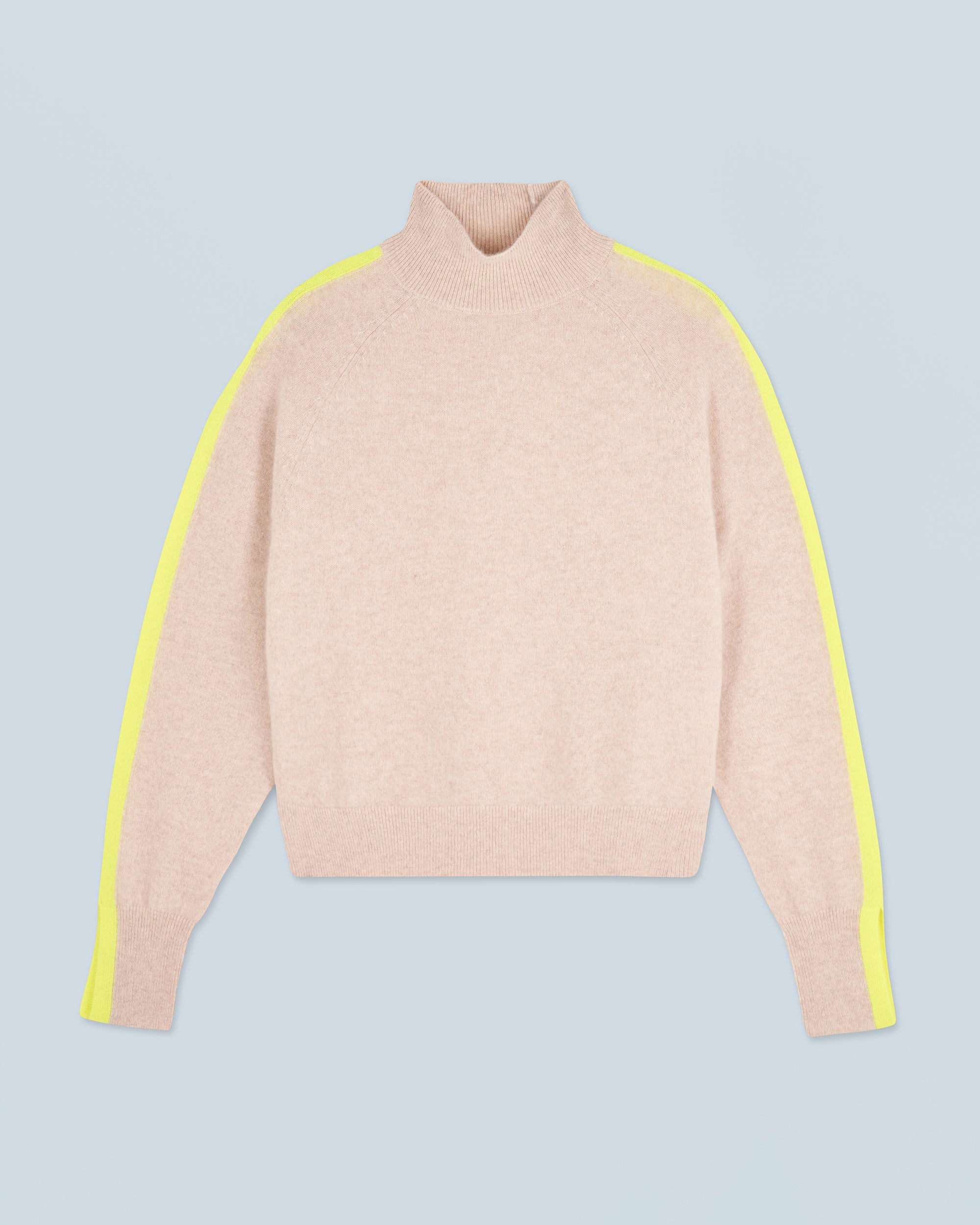 BEIGE CHINÉ / NEW / QTY : 1 / Pull Col Montant - Beige Chiné