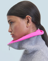 GRIS CHINE FONCE / NEW / QTY : 1 / Pull Col Camionneur - Gris Chine Fonce