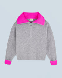 GRIS CHINE FONCE / NEW / QTY : 1 / Pull Col Camionneur - Gris Chine Fonce