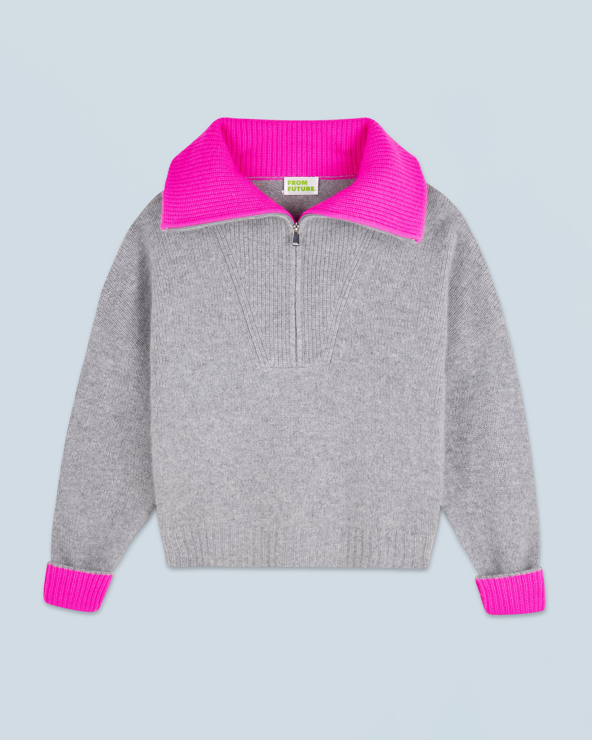 GRIS CHINE FONCE / NEW / QTY : 1 / Pull Col Camionneur - Gris Chine Fonce