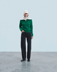 FOREST GREEN / NEW / QTY : 2 / Pull Col Camionneur - Forest Green