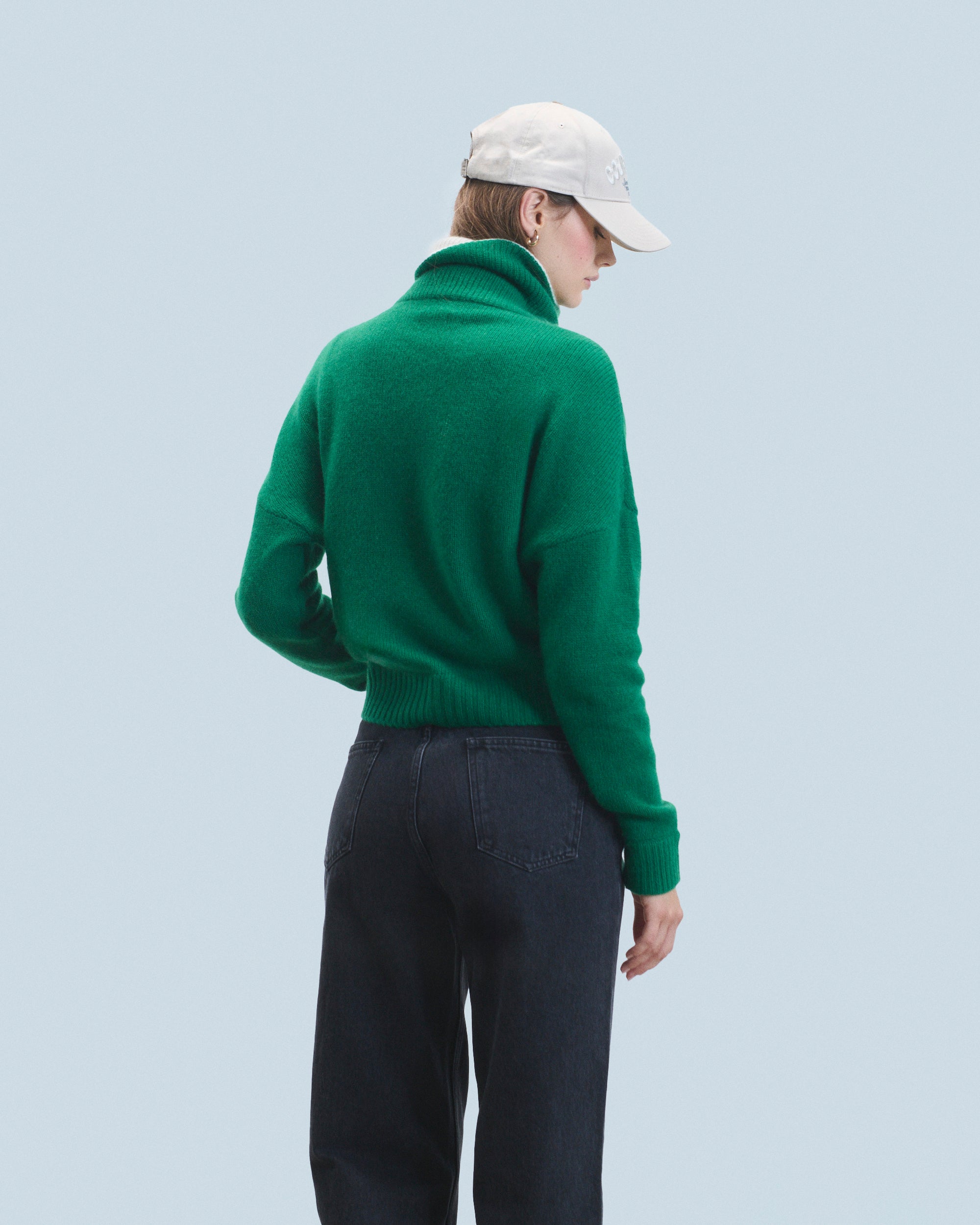 FOREST GREEN / NEW / QTY : 2 / Pull Col Camionneur - Forest Green