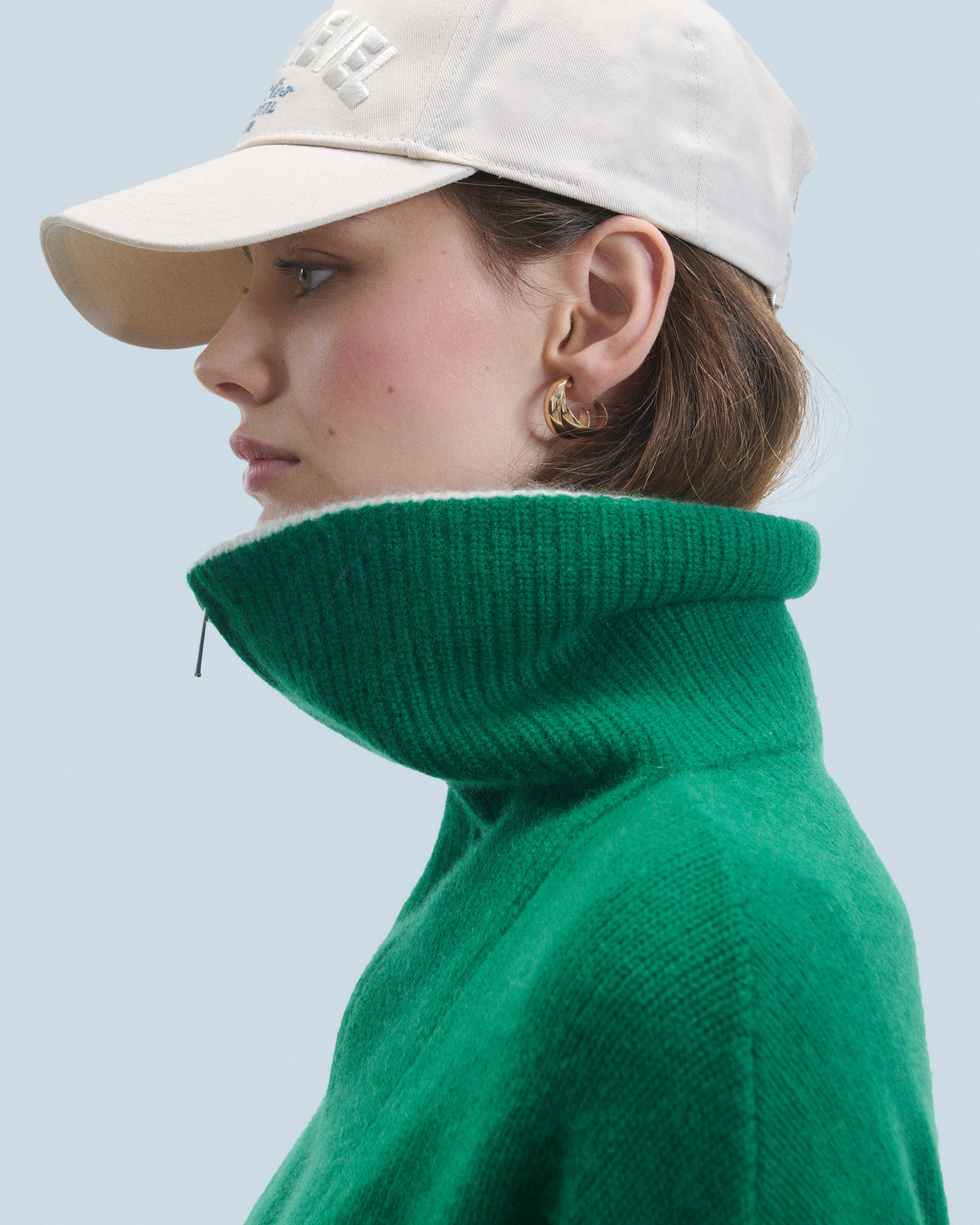 FOREST GREEN / NEW / QTY : 2 / Pull Col Camionneur - Forest Green