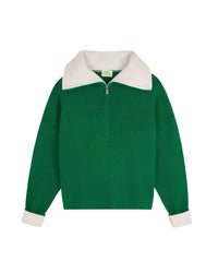 Pull à col camionneur en cachemire - Forest Green