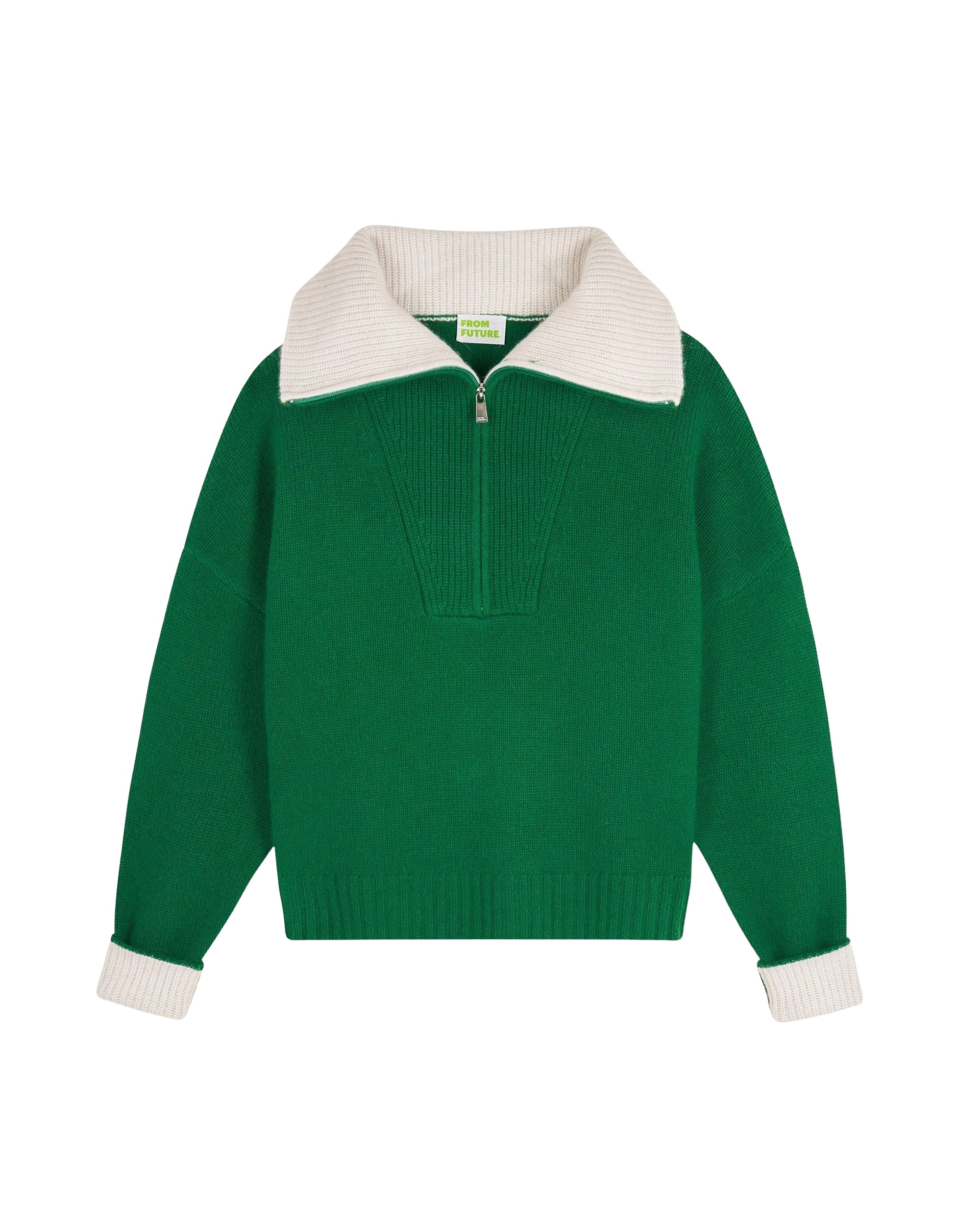 Pull à col camionneur en cachemire - Forest Green