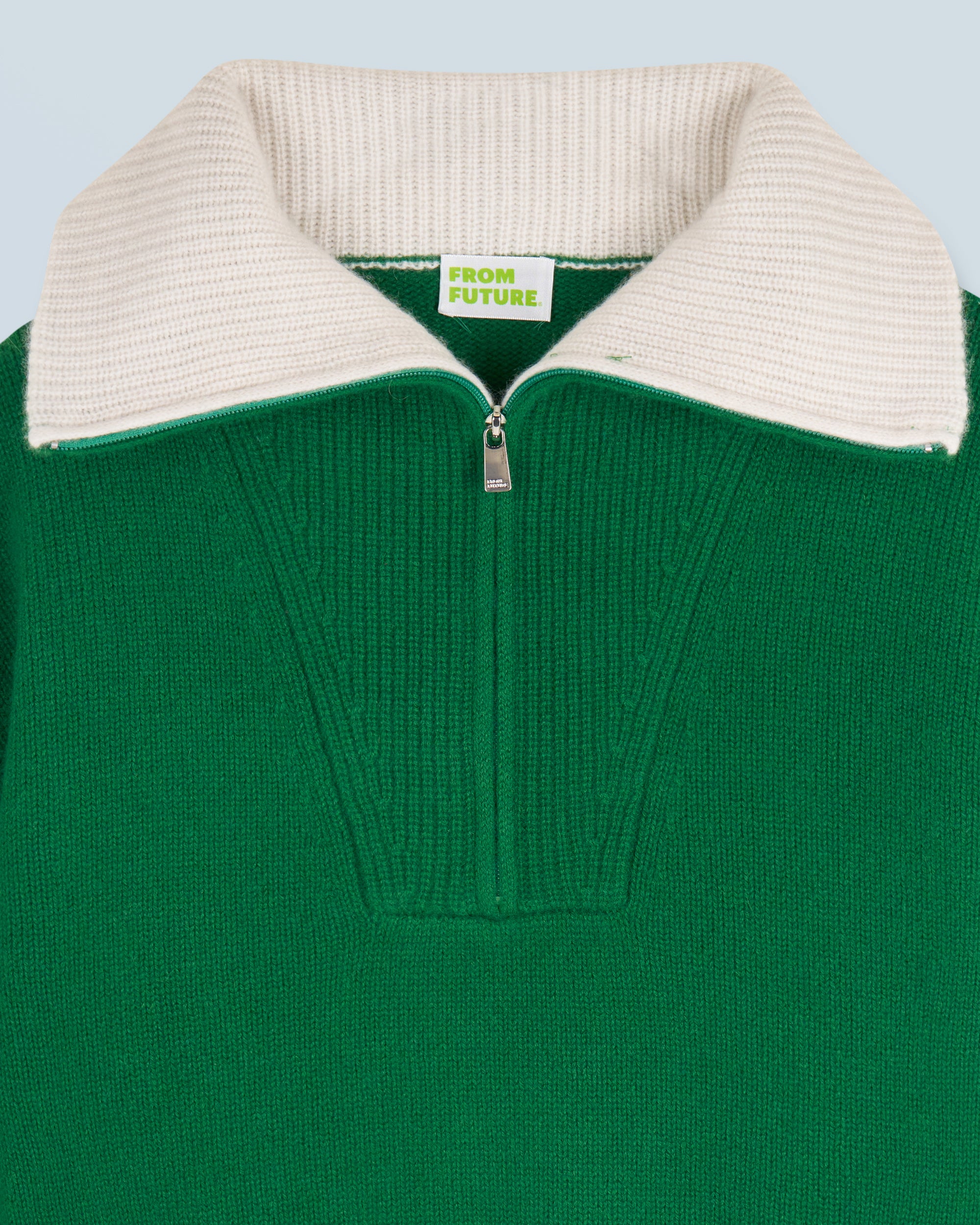 Pull à col camionneur en cachemire - Forest Green