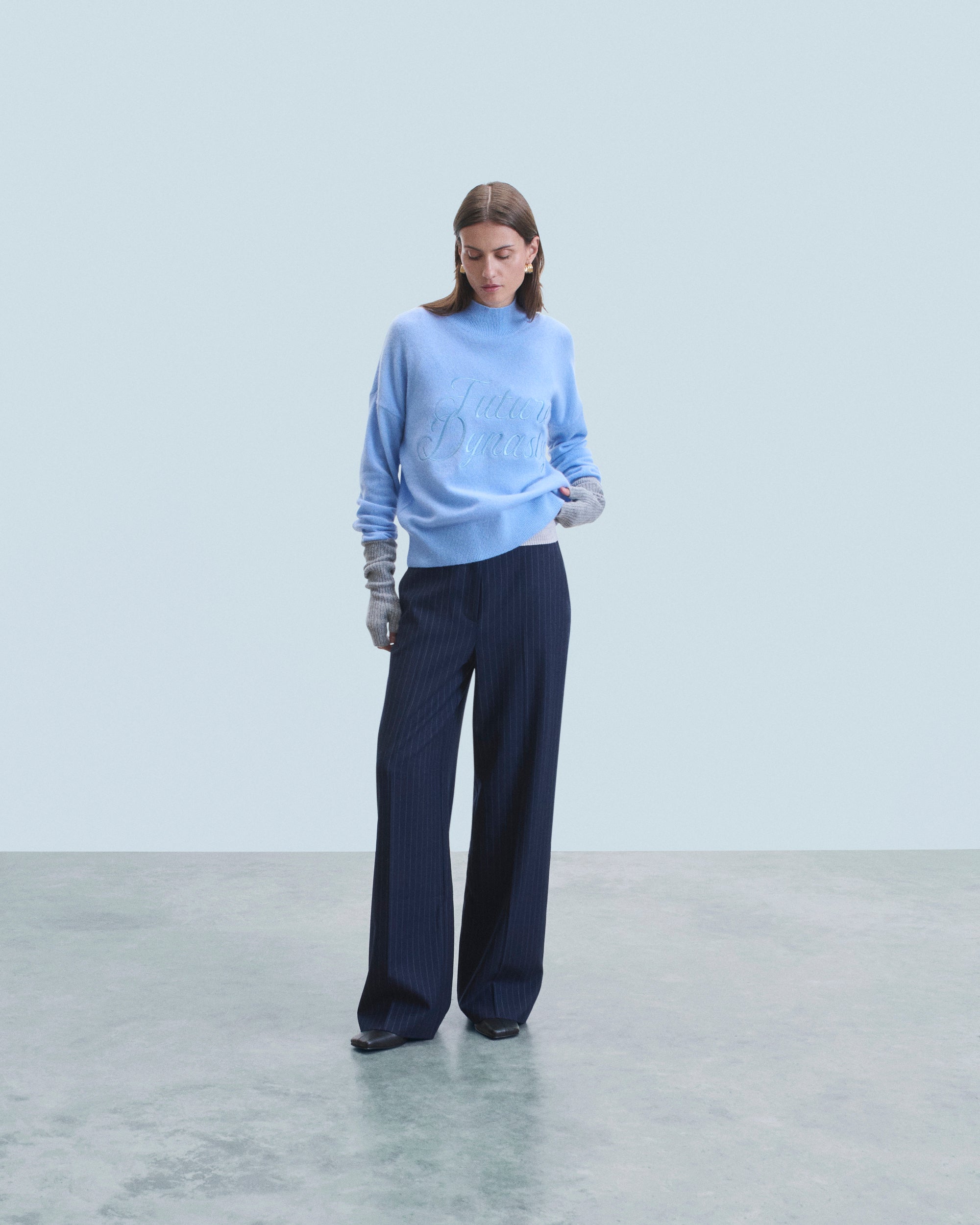 FAIRY BLUE / DJV / QTY : 5 / Pull Col Montant - Fairy Blue